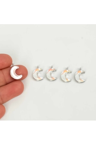 Turuncu El Örgüsü Makrome Kedi Tasması 27 Cm - Ay Figürlü Charm Şık Kedi Boyun Tasması