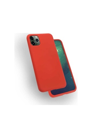 Apple Uyumlu iPhone 11 Pro Max Kılıf Zore Silk Silikon Kırmızı