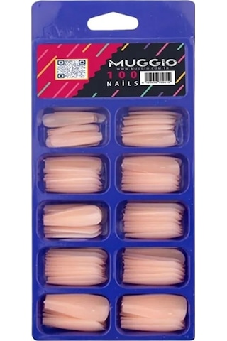 Muggio Balerin Protez Takma Tırnak 100'lü + Tırnak Yapıştırıcı 10 G