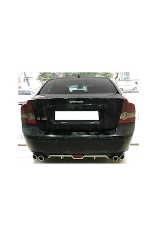 Volvo S40 Siyah Difüzör 4 Krom Egzoz Görünümlü Difizör Arka Ek Body Kit