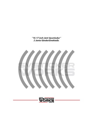 Motosiklet Jant Şeridi Jant Sticker Yarım Kaplama Daire 17-18 İnch Jant Motor Uyumlu Gri