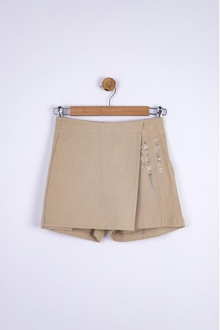 Kız Çocuk Power Art Anvelop Şort Etek-13022 Vizon