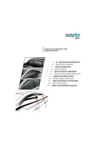 Sunplex Byd Uyumlu Seal U 2024 Sonrası Chrome Style 4 Lü Set Kromlu Cam Rüzgarlığı Ön Ve Arka Parça