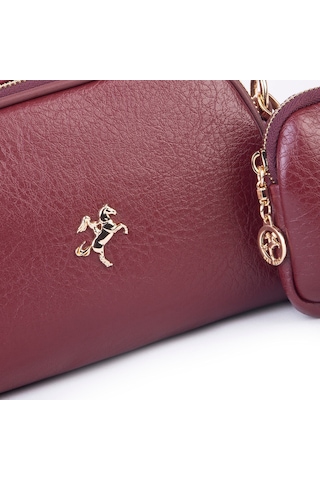 Nas Bag Kadın Mini Cüzdanlı Omuz Ve Çapraz Çanta Bordo Victoria