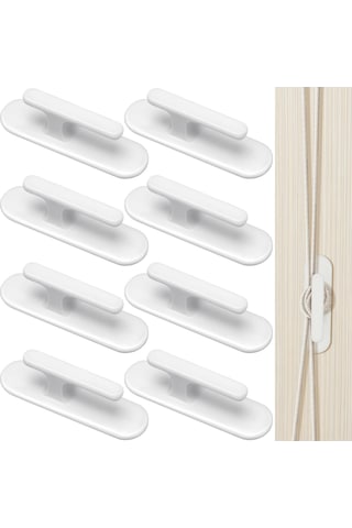 Moveevo Ev, Ofis Ve Anaokulu İçin 8 Adet Çocuk Koruyucu Yapışkan Pencere İp Kancaları Beyaz