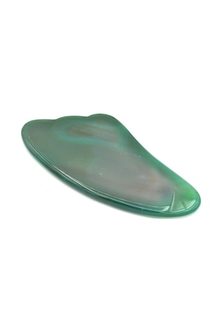 012 Hakiki Doğal Yeşil Akik Taşı Gua Sha Yüz Bakımı