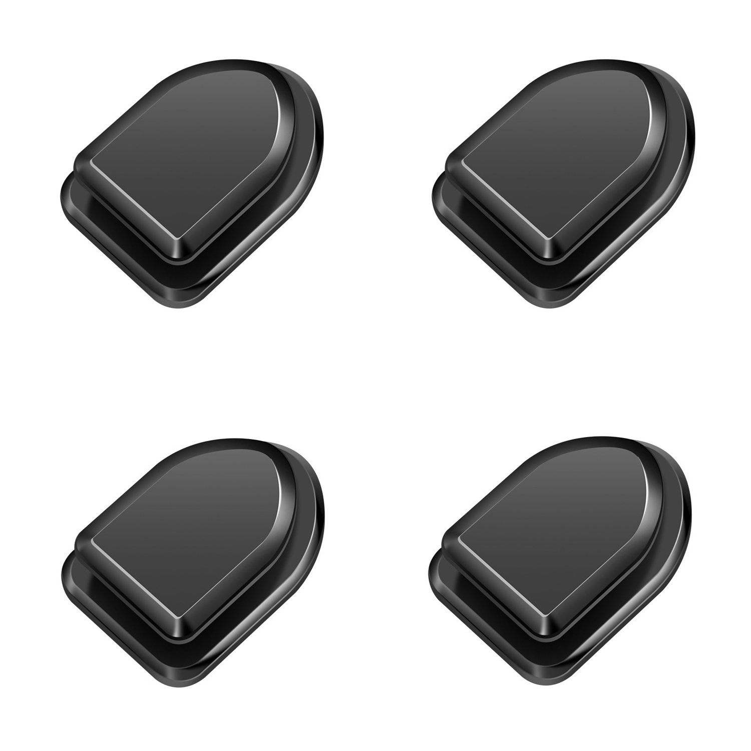 Microcase 4'lü Mini Araç İçi Ev Ve Ofis İçin Kendinden Yapışkanlı Çok Amaçlı Düzenleyici Kanca Seti Al5365 Siyah