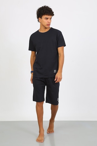 Akbeniz Erkek Pamuk Lakost Alt Üst Kaprili Pijama Takım Lacivert 6874 Lacivert