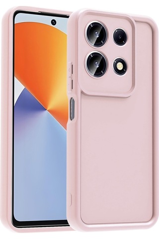 İnfinix Note 30 4g Kılıf Esnek Ve Yumuşak Dokulu Telefonu Çizmeyen Soft Silikon Kapak Royal Case/ananas Pembe