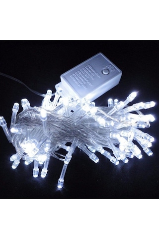 Sarfex 10 Metre 100 Ledli Fişli Led Işık Beyaz Dekor Lambası Yılbaşı Ağacı Işığı Led Işık Organizas