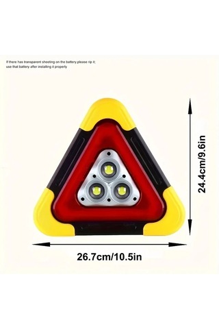 Cordial 1 Bilgisayar Güneş Enerjili Üçgen Acil Durum İşareti El Feneri 5 Modlu Şarj Edilebilir Kamp Yürüyüş 150m Menzil 300 Lümen Usb Kablosu Dahil Altın