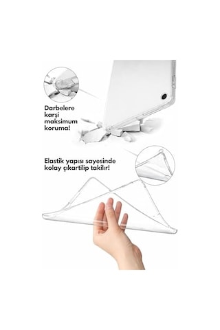 Xiaomi Redmi Pad Se 8.7 İnç İle Uyumlu Kılıf Kamera Lens Korumalı Şeffaf Silikon Tablet Kılıfı Sova