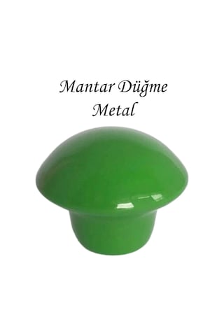 8 Adet Yeşil Mantar Düğme Kulp Çocuk Bebek Mobilya Çekmece Dolap Kapak Kulbu Metal Kulp Aksesuarları Vidalı