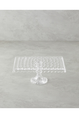English Home Bubbles Cam Kek Standı 25x11 Cm Şeffaf Şeffaf