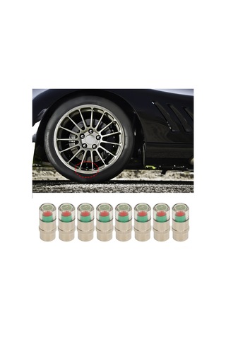 Reedark 8 Adet Araba Lastik Basınç Kapağı 35 Psı 2.4 Bar - 3 Renkli Görsel Alarmlı Tpms İle Basınç Kontrolü