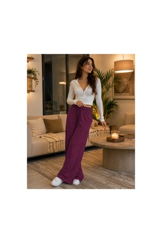 Unika Boutique Kadın Tek Alt Simli Eşofman Bordo