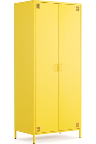 Pera Metal Elbise Dolabı, Soyunma Dolabı, İki Kapılı, 80,50 X 50 X 189,50 Cm Ral 1018 Sarı