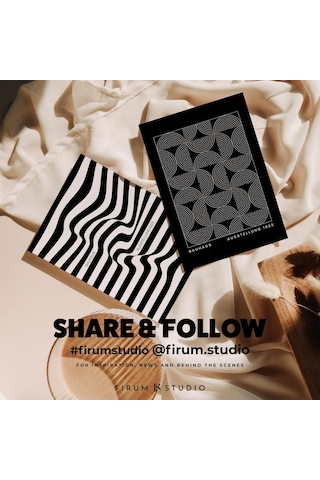 Siyah Beyaz Geometrik 2'li Set, Modern Siyah Sanat