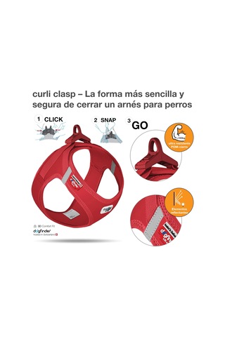 Vest Harness Curlı Clasp Softshell Red 2xs Genel