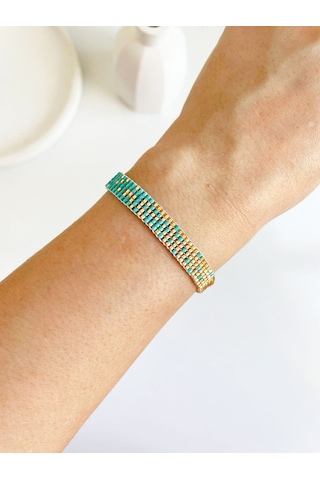 Nevoaccessory Yeşil Işıltılı Miyuki Bileklik Çok Renkli