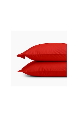 Prime Sleeks %100 Pamuk Yastık Kılıfı 2 Adet - Kırmızı - 50x70cm Kırmızı