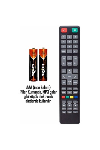 Rio 8li Aaa R03 İnce Kalem Pil Kumanda Pili Çinko Karbon Pil Zn-c 1.5v
