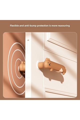 Youtek Gri Sol Açılış Silikon Kapak: Odalar/banyolar İçin Gürültü Azaltıcı, Çarpma Engelleyici, Duvar Koruyucu Kaldırımlı Kilit Koruyucu 15.7 4.7 5 Diğer