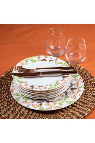 Güral Porselen - Eda 7 Parça Bone Pasta Seti