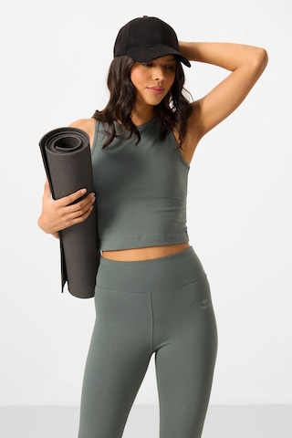 Tommylife Çağla Yüksek Bel Kapri-crop Atlet Slim Fit Kadın Tayt Takım - 95284