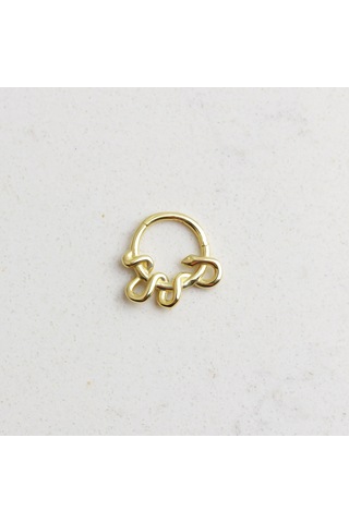 Glorria Altın Halka Piercing Sarı