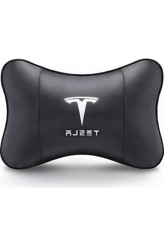 Didadodo Tesla Logolu Siyah Oto Boyun Yastığı, Yüksek Kaliteli