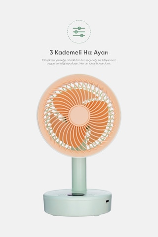 Fressi Jaf17 Taşınabilir Masaüstü Yeşil Usb Fan