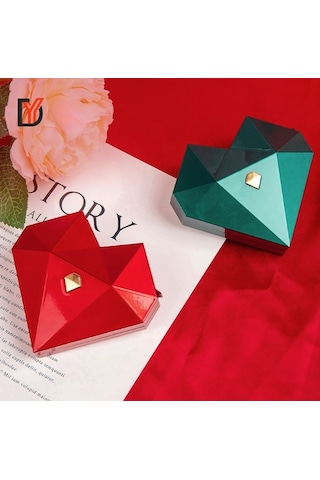 Kalp S Eklinde Otomatik Yu Zu K Kutusu Su Rpriz Evlilik Teklifi Ve Nis An Kutusu Beyaz