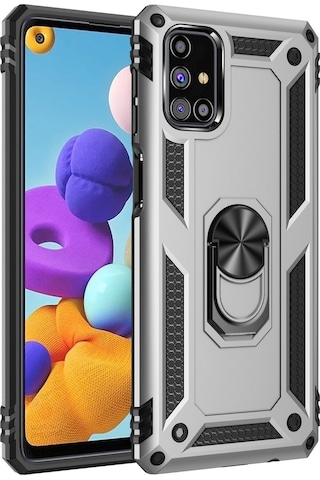 Samsung Uyumlu Galaxy M51 Kilif Zirhli Miknatisli Standli Tank Kapak 399067527