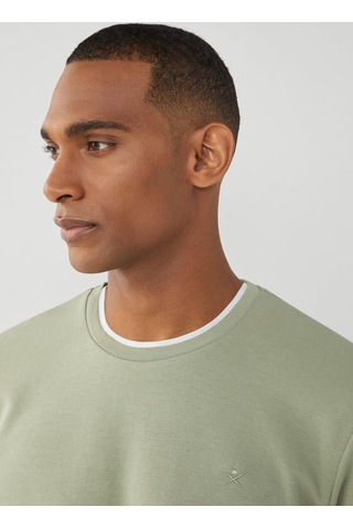 Hackett Haki Erkek Pamuklu Sweatshirt Hm581165