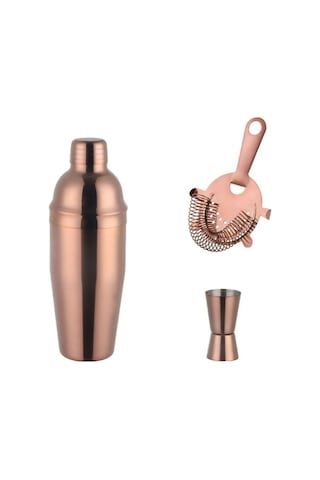 Dancemonkey Kokteyl Çalkalayıcı Seti El Çalkalayıcı Fincan Süslü Çalkalayıcı Rose Altın