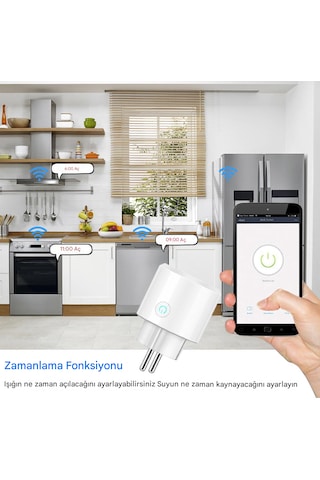 Mini Elektrik Wifi Akıllı Priz Soket Duvar Çok Uzaktan Kumanda