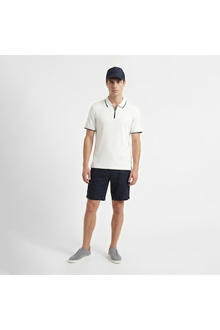 Nautica Erkek Beyaz Regular Fit Polo Yaka T-shirt Düz K65345t Beyaz