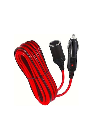 Boatshop1 1 Adet Sigara Çakmak Fişi 457 Metre Uzunluğunda 15a Sigortalı Ağır Hizmet Araba Çakmak Kablosu 12v 24v Universal Usb Konnektör Lastik Şişirici Temizleyici Adaptör Uyumlu