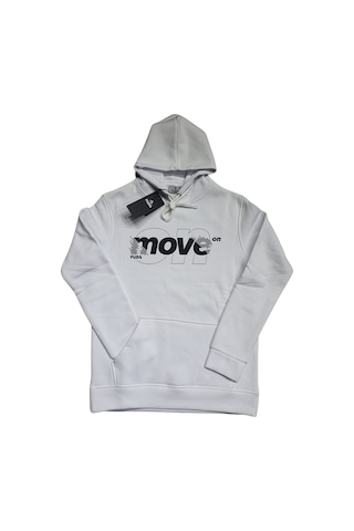 Fuba Kapşonlu Sweat Move Beyaz Beyaz