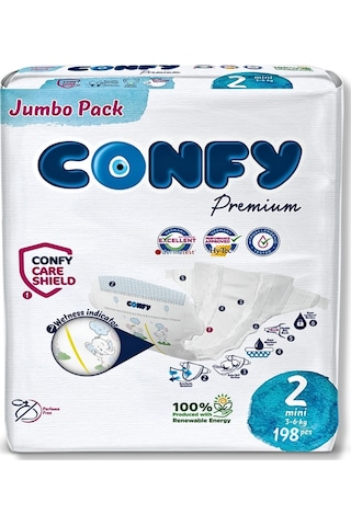 Premium 2 Numara Bebek Bezi Mini 3 - 6 Kg - 198 Adet