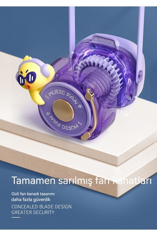 Jzcat Karikatür Asılı Boyun Yelpazesi Taşınabilir Bladeless Küçük Fan