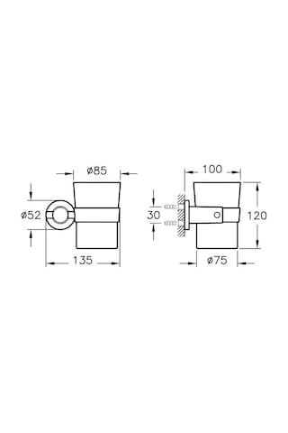 VitrA Ilia Diş Fırçalığı Krom A44383 Krom