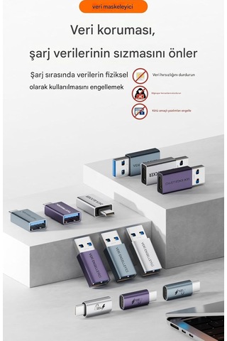 Lexroo Type-c To Type-c Data Blocker - Veri Engelleyici Mor Otgbc