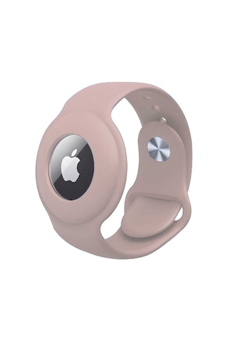 Mobilteam Apple Uyumlu AirTag Anahtarlık Kordon-pembe Açık