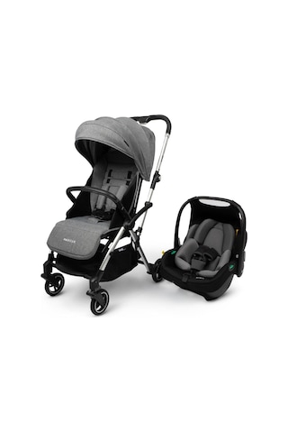 Marcus Kolay Katlanabilen Kabin Travel Sistem Bebek Arabası Heavy Grey