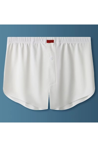 Ece's Design Boxer Buz İpek Dikisiz 1 Parça M1003 Beyaz