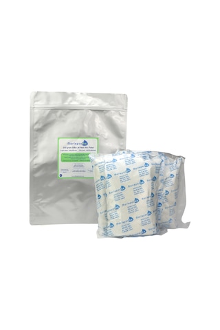 Marispacks 500 G X 4 Adet Silikajel Nem Alıcı Paket Nonwoven, Aluminyum Doypack Ambalajda