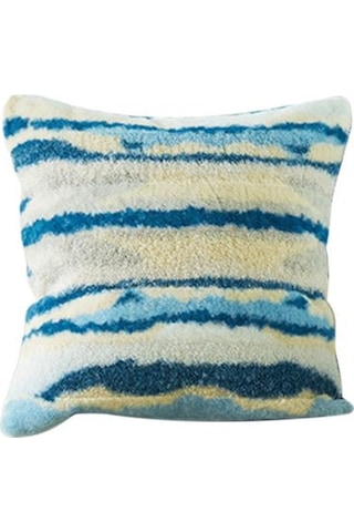 Kırlent Kılıfı Dokulu Gizli Fermuarlı Peluş Yastık Kılıfı Yatak Odası Oturma Odası Mavi