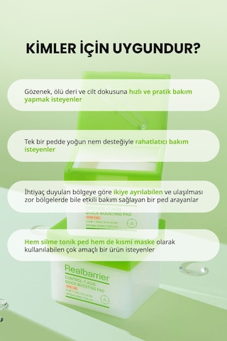 Fazla Sebum Dengeleyen Gözenek Bakım Pedi Realbarrıer Control-t Acid Quick Boosting Pad